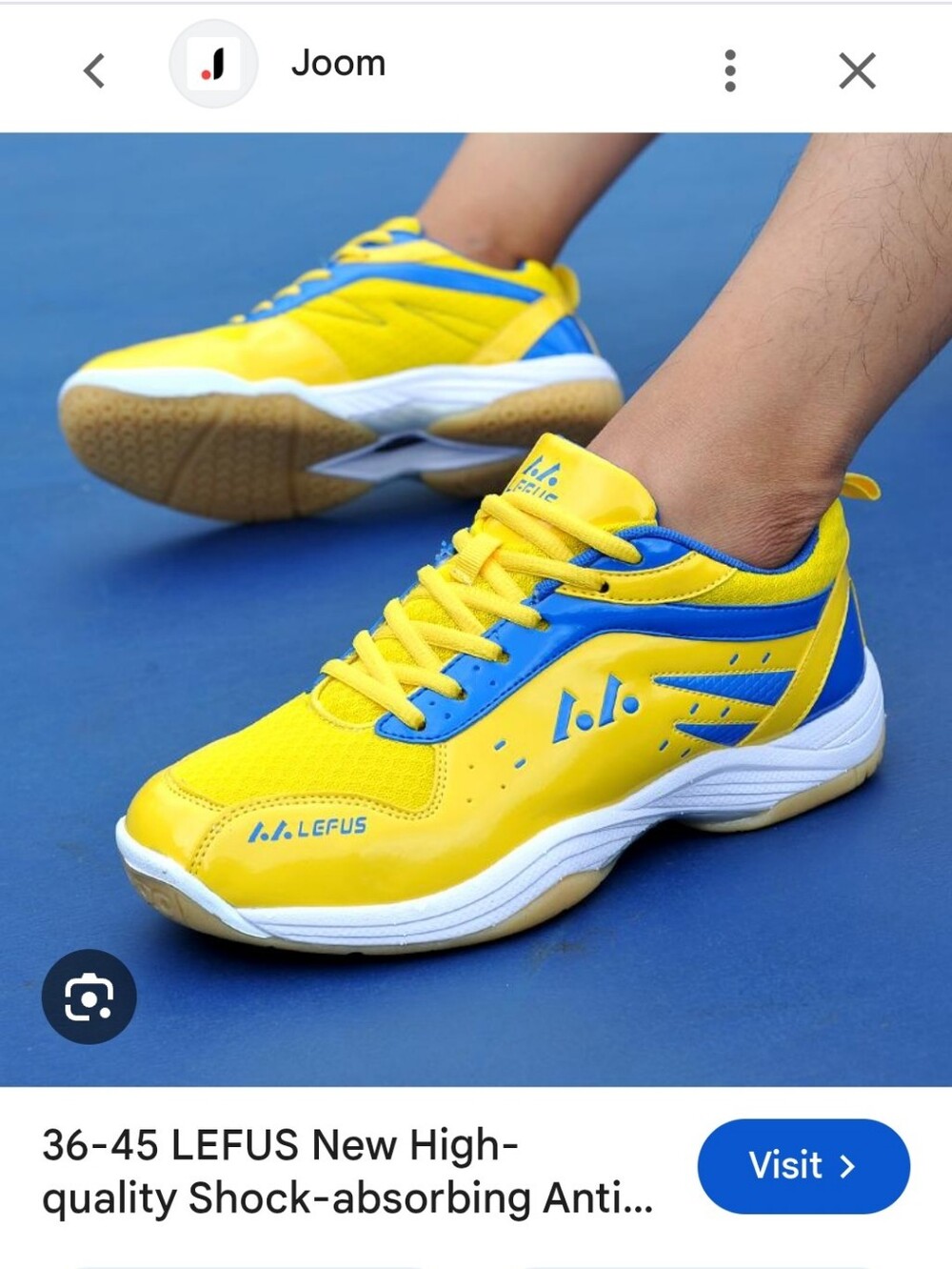 Men / Women Athletic AA Lefus Sneakers - Yellow & Blue